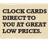 clock cards direct to you at great low prices